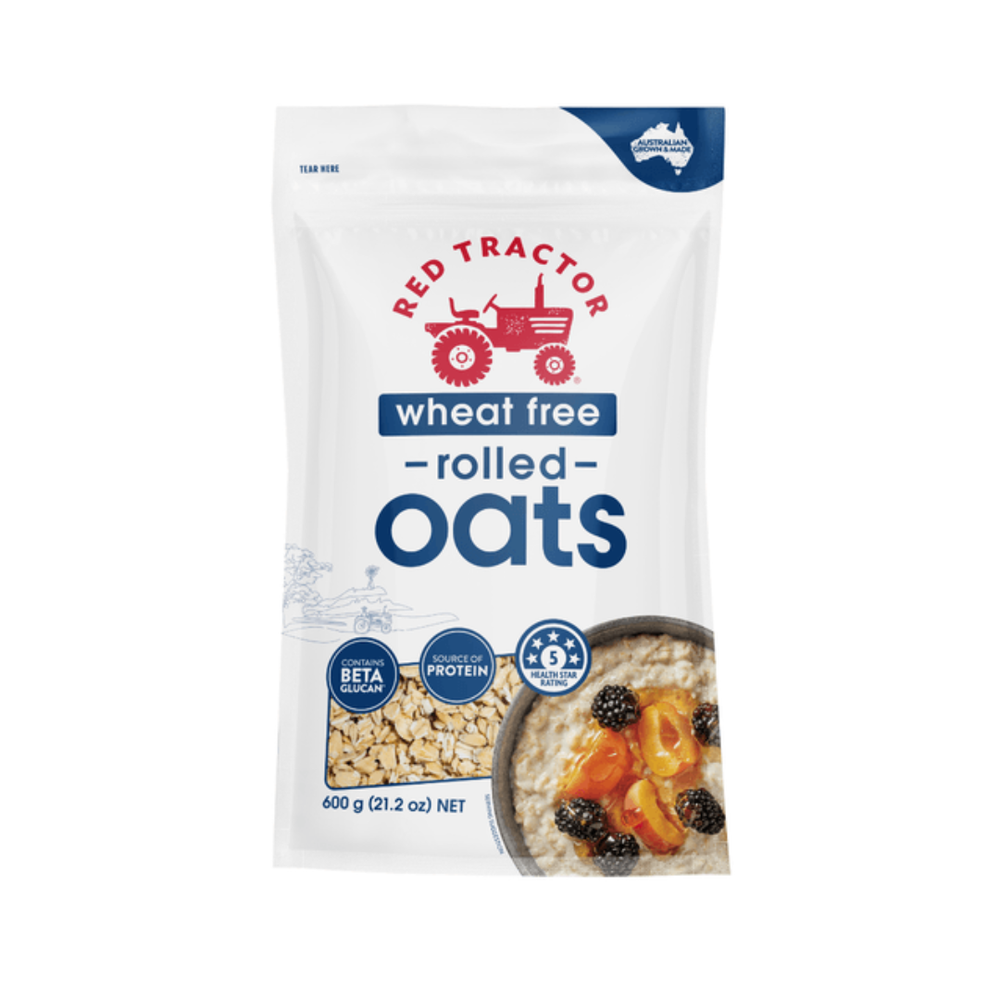 Red Tractor - Organic Rolled Oats 1Kg (3/Carton) – Tasty Snack Indonesia