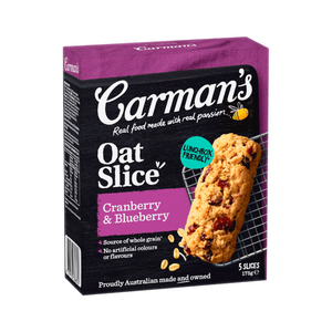 Carmans - Oat Slice Cranberry & Blueberry 175Gr (6/Carton)