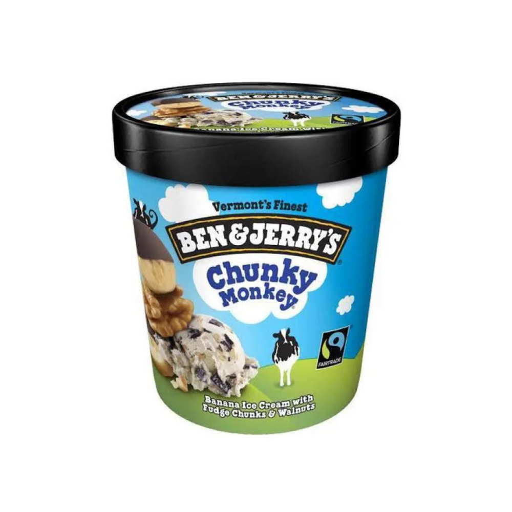 Ben & Jerry - Chunky Monkey 1 Pint / 473Ml (8/Carton)