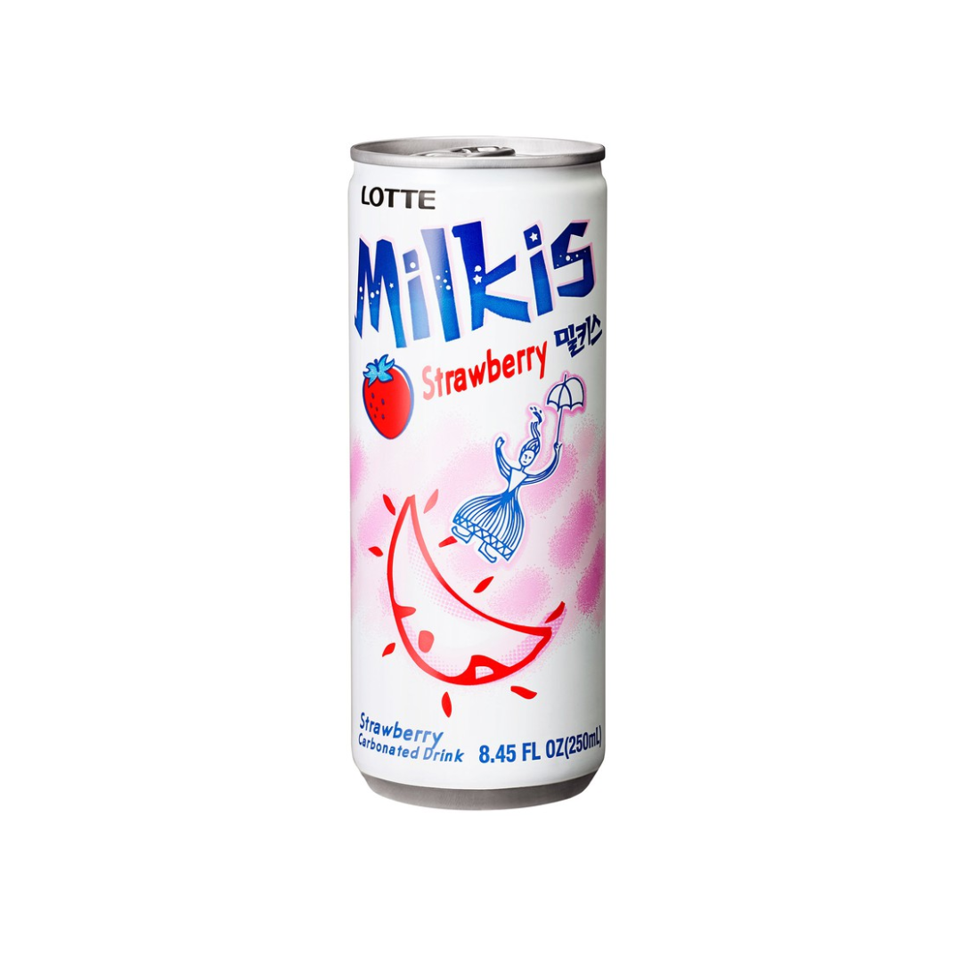 Lotte - Milkis Strawberry Kaleng 250Ml (30/Carton) – Tasty Snack Indonesia