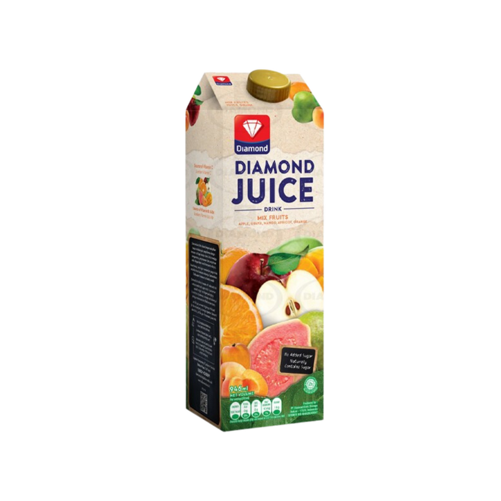 Diamond Juice Unsweet Mix Fruit 1000Ml (6/Carton)