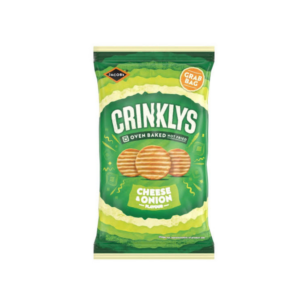 Jacobs - Crinklys Cheese & Onion Grab Bag 45Gr (30/Carton)