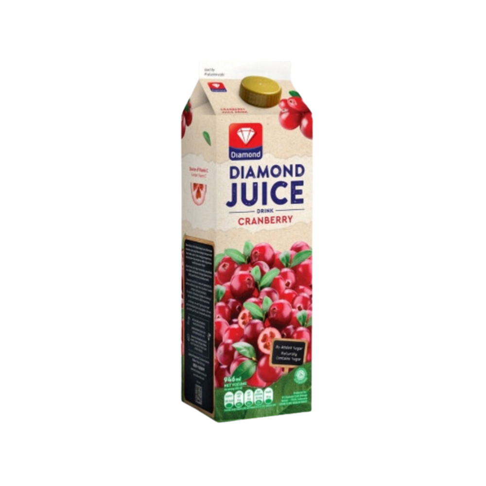 Diamond Juice Unsweet Cranberry 1000Ml (6/Carton)