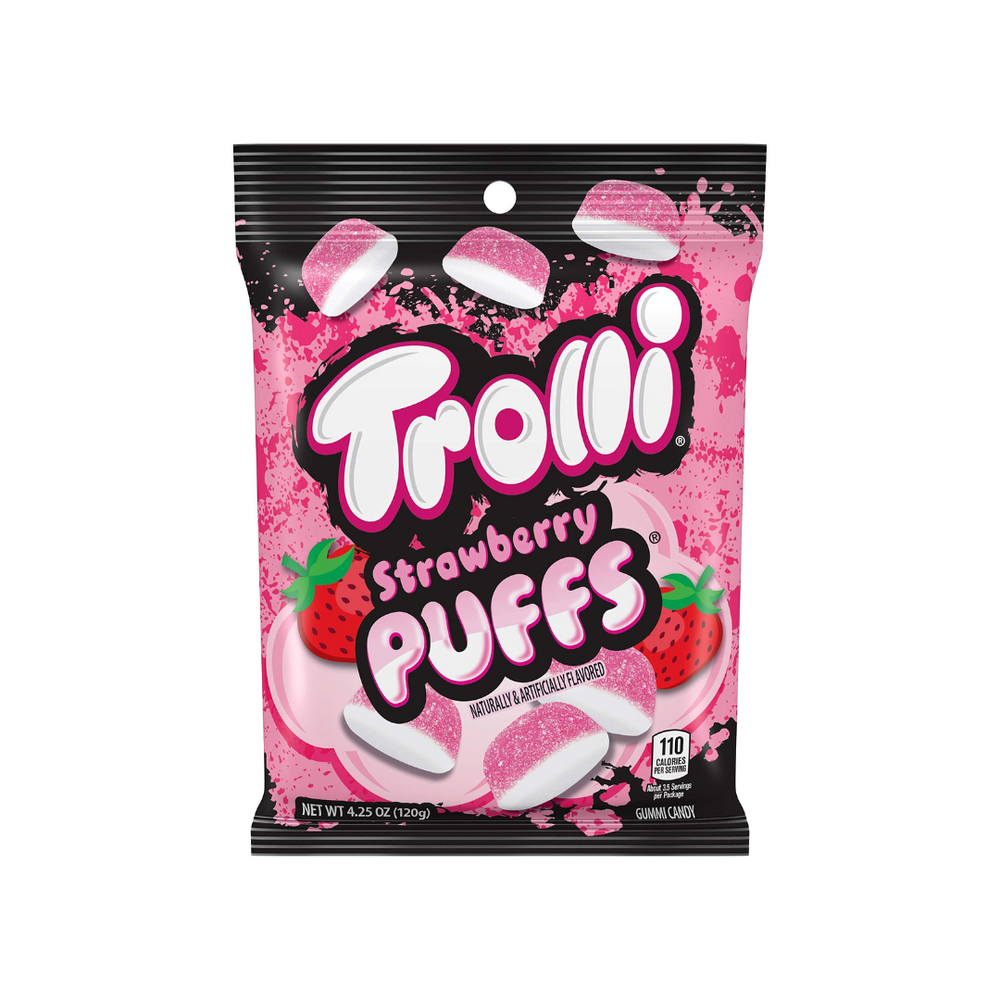 Trolli - Strawberry Puffs 4.25Oz (12/Carton)