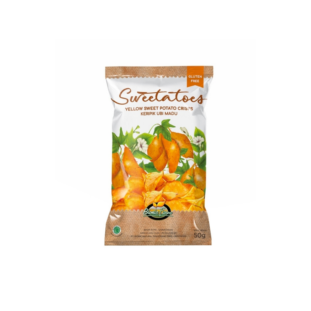 Sweetatoes - Yellow Sweet Potato Chips 50Gr (24/Carton)