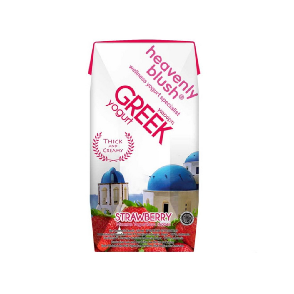 Heavenly Blush - Greek And Thick Drink Strawberry 200Ml (24/Carton)