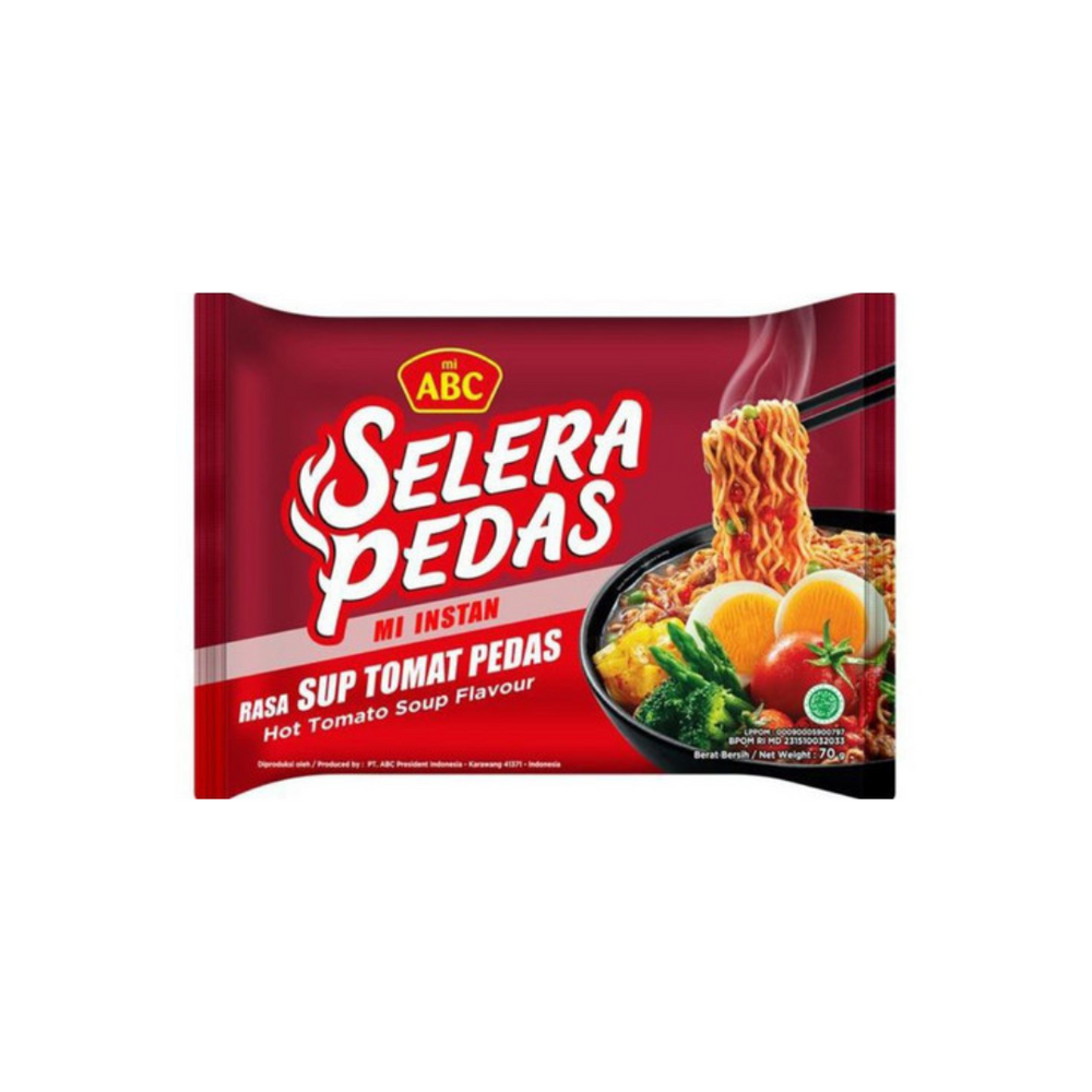 ABC - Mie Instant Selera Pedas Sop Tomat 70Gr (40/Carton)