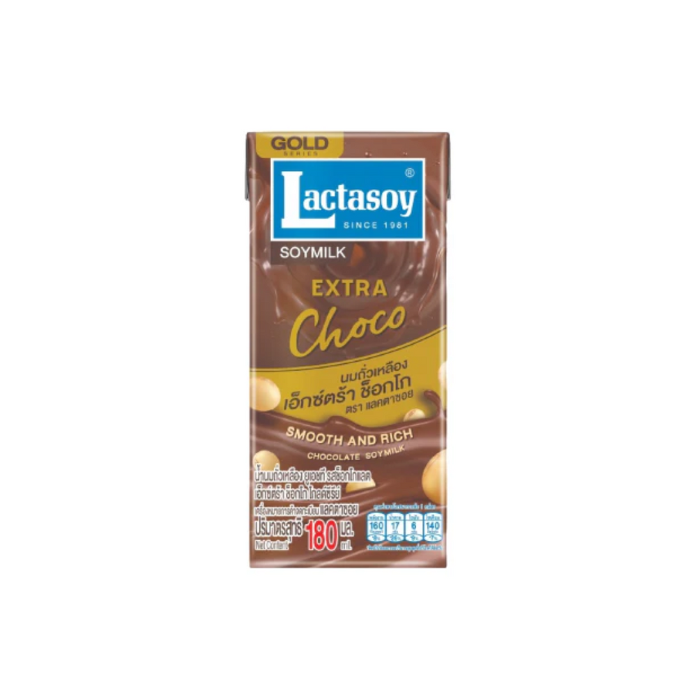 Lactasoy Gold - Extra Chocolate Soymilk 180Ml (36/Carton)