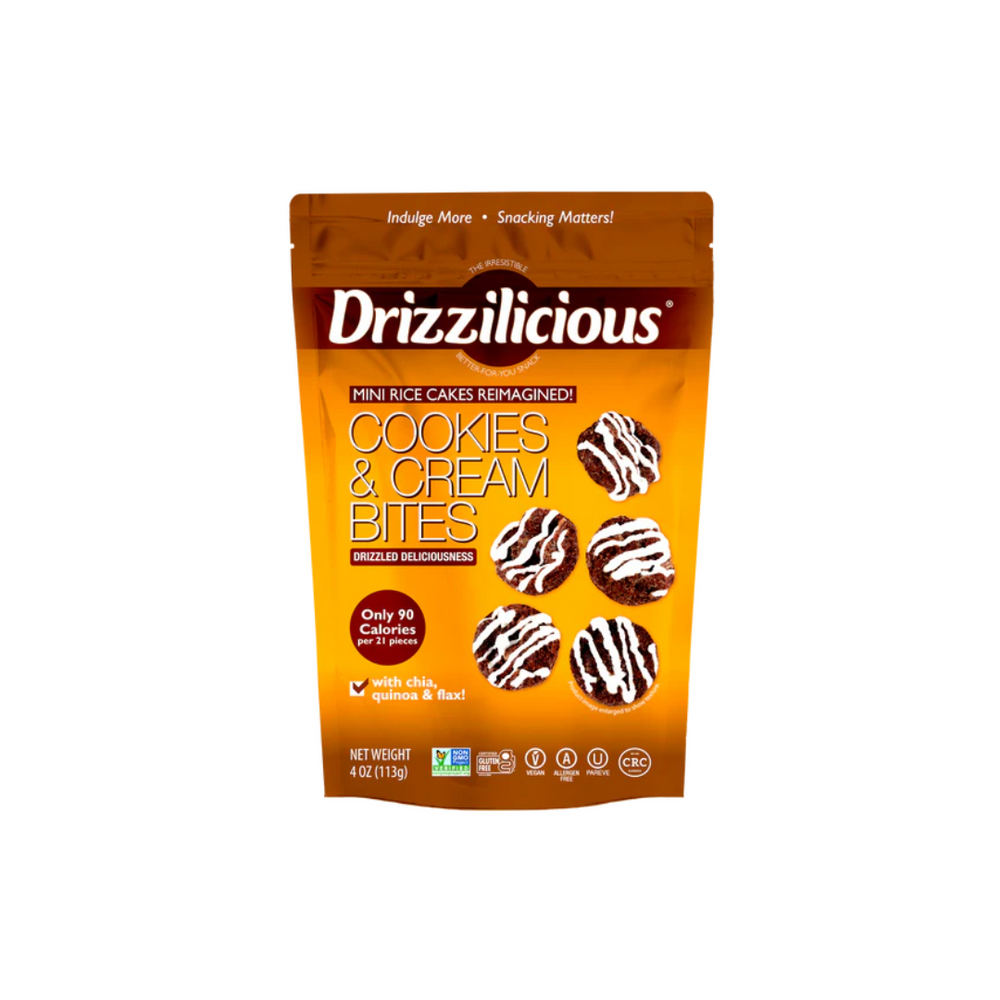 Drizzilicious - Cookies & Creme Bites 4Oz (12/Carton)