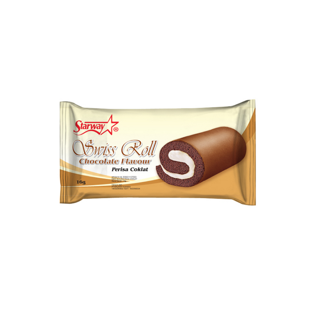 Starway - Swiss Roll Chocolate 16Gr (22/Carton)