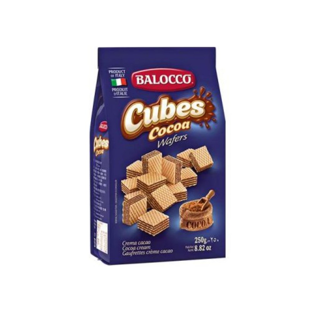 Balocco - Cocoa Cubes Wafers 250Gr (12/Carton)