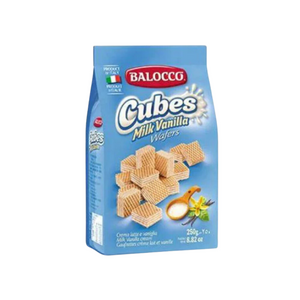 Balocco - Milk Vanilla Cubes Wafers 250Gr (12/Carton)