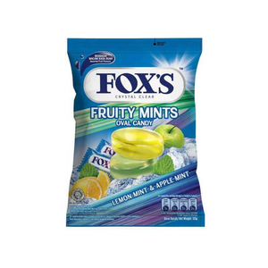 Fox's - Oval Crystal Clear Fruity Mint 125Gr (24/Carton)