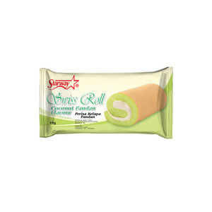 Starway - Swiss Roll Coconut Pandan 16Gr (22/Carton)