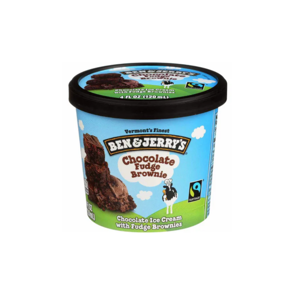 Ben & Jerry - Chocolate Fudge Brownie 4 fl Oz (12/Carton)