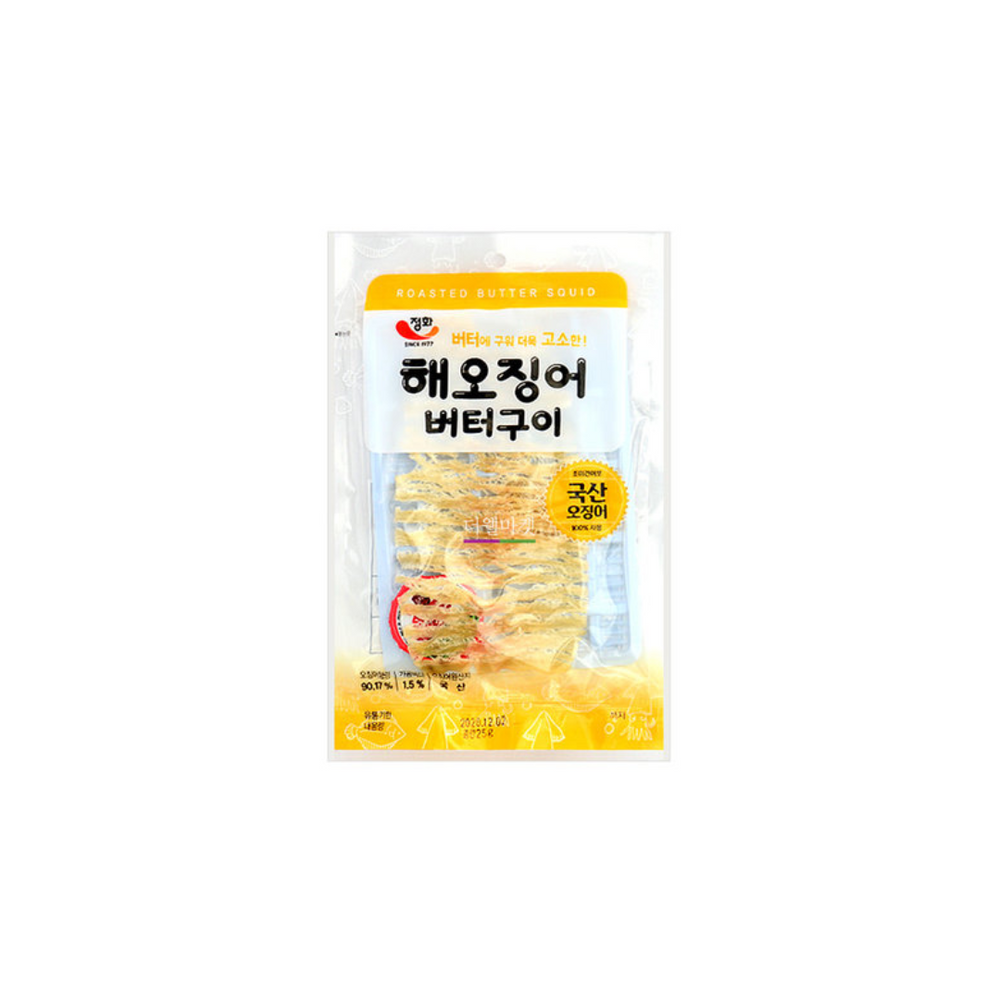 Jeonghwa Food - Roasted Butter Squid 35Gr (100/Carton)
