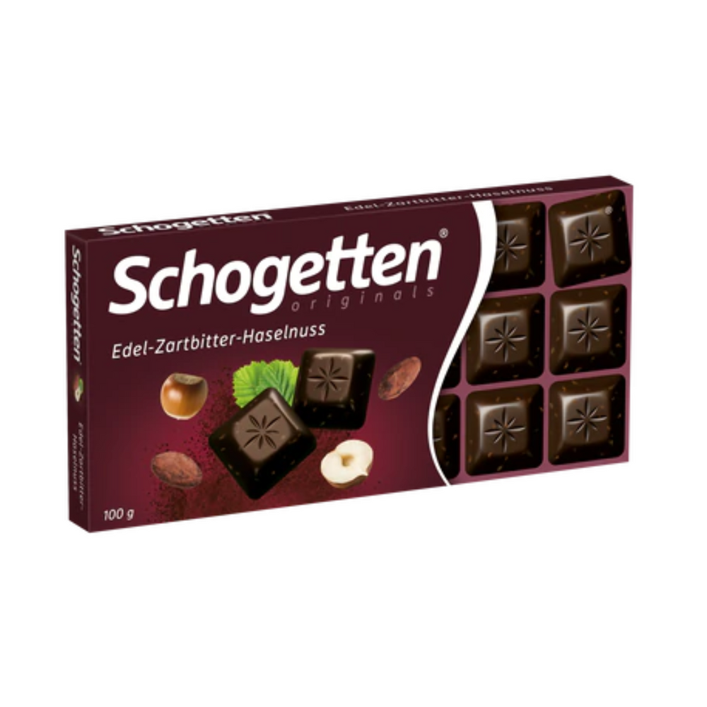 Schogetten Dark Chocolate with Hazelnuts 100gr (15/carton)