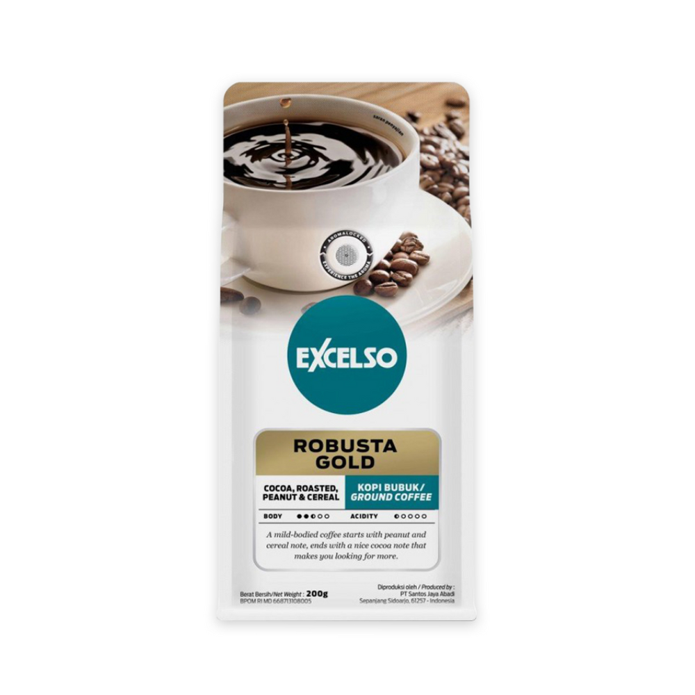 Excelso - Kopi Bubuk Robusta Gold 200Gr (20/Carton)