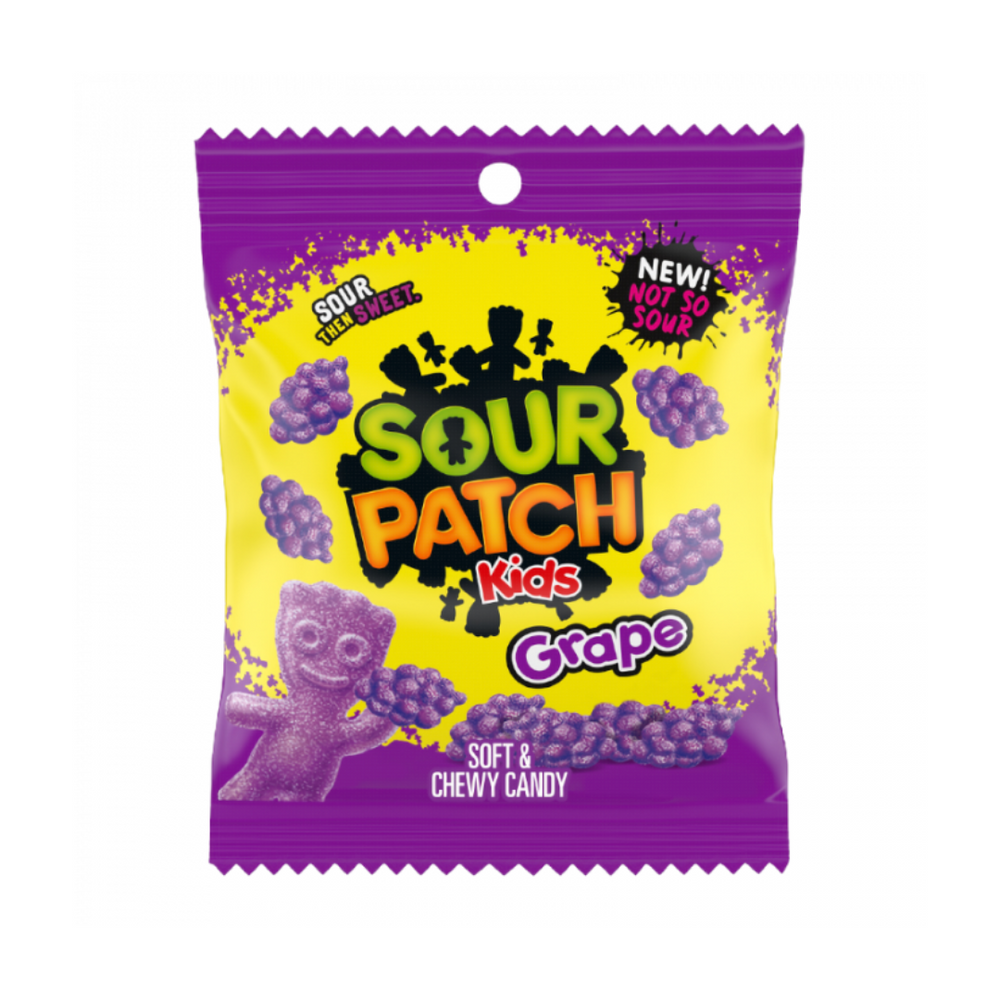 Sour Patch Kids Grape 3.58 Oz (12/Carton)