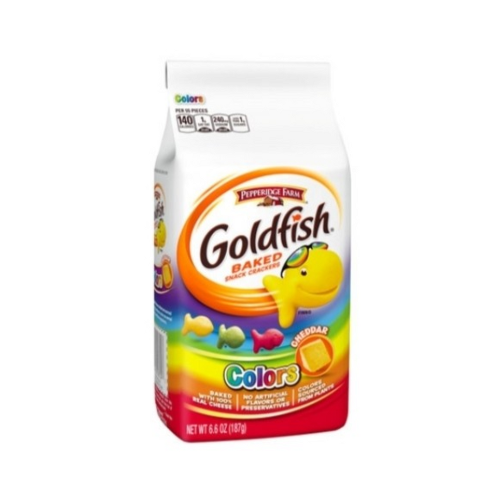 Gold Fish Cheddar Colors 187Gr (24/Carton)