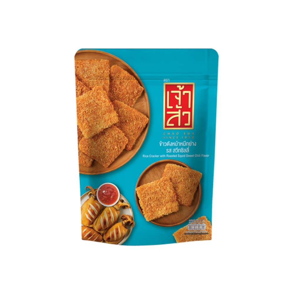 Chao Sua - Rice Cracker With Roasted Squid Sweet Chilli 80Gr (30/Carton)