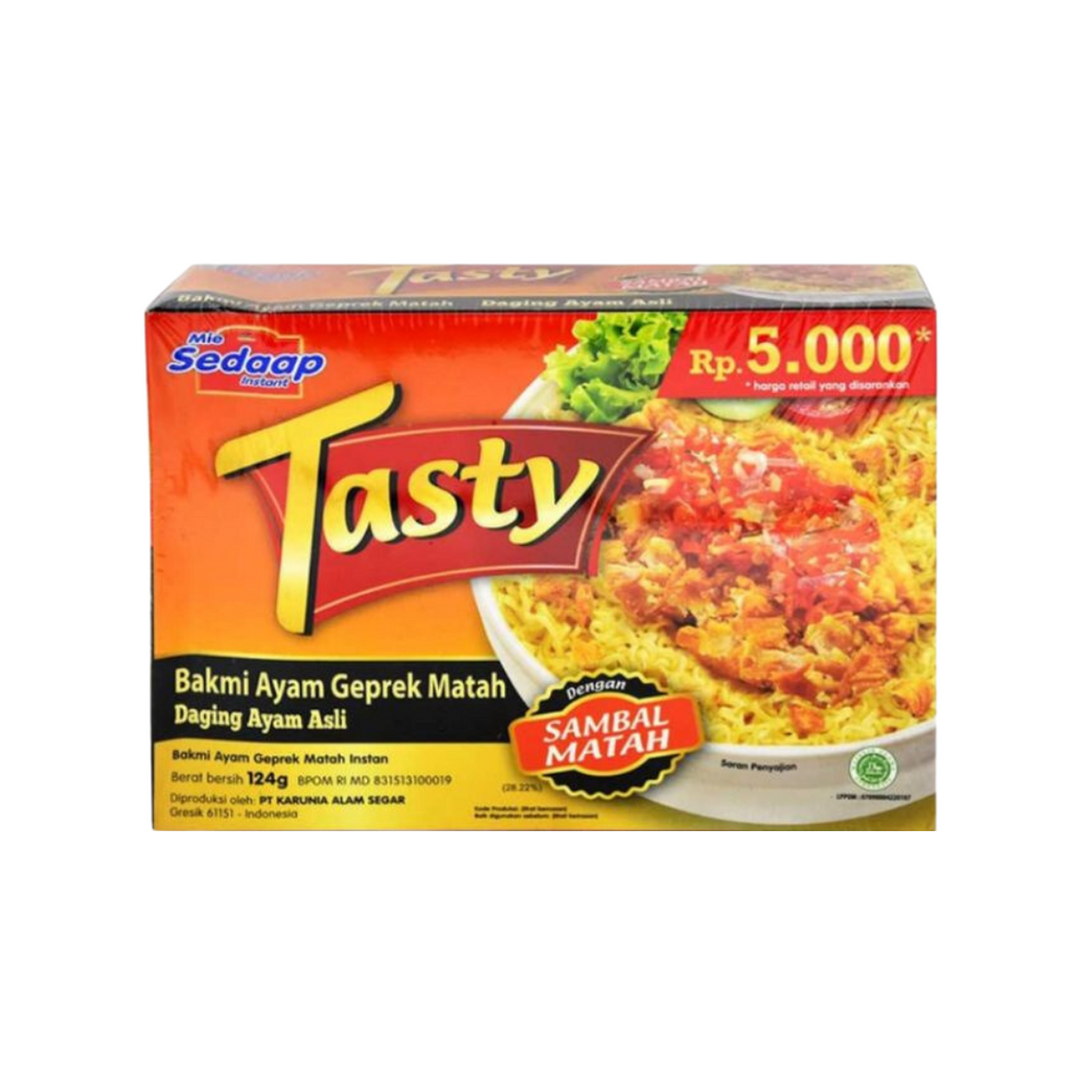 Mie Sedaap Tasty - Ayam Geprek 124Gr (12/Carton)