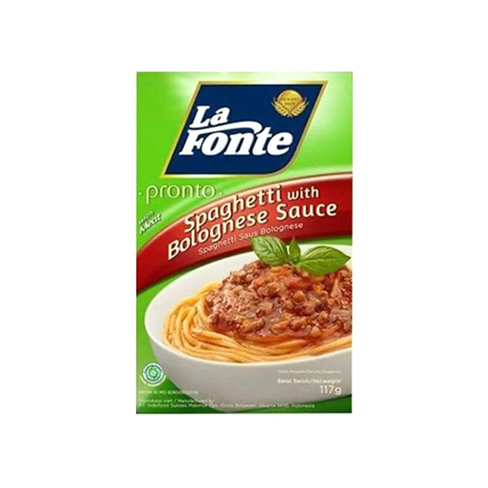 La Fonte- Spaghetti Instant Bolognese Box 117Gr (18/Carton)