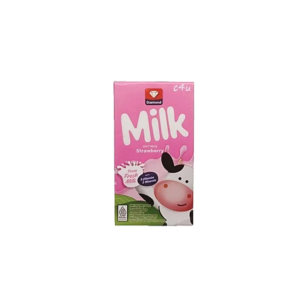 Diamond - Milk Uht Strawberry 125Ml (40/Carton)