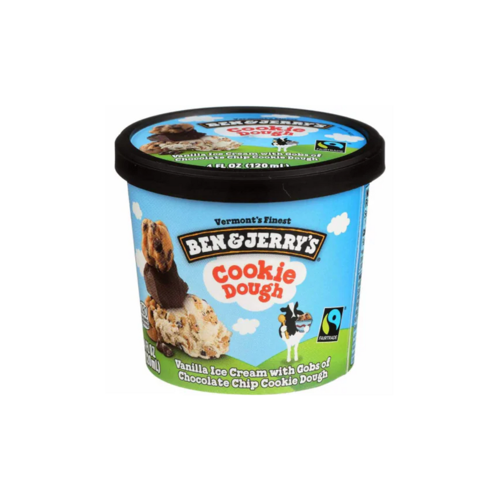 Ben & Jerry - Chocolate Chip Cookie Dough 4 fl Oz (12/Carton)