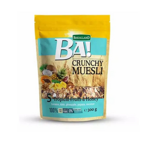 Ba! - Crunchy Muesli 5 Tropical Fruit 300Gr (16/Carton)