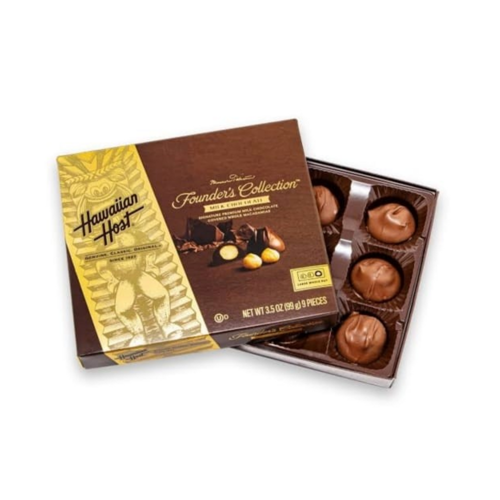 Hawaiian - Host Founder's Collection Milk Chocolate 3.5Oz (24/Carton)