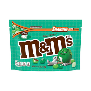 M&M Mint Chocolate Candies 9.6 oz (12/carton)
