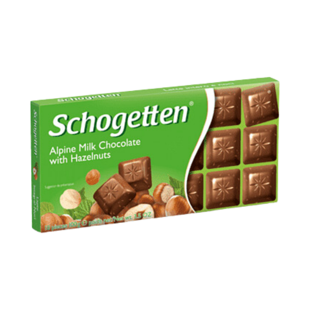 Schogetten Alpine Milk Chocolate with Hazelnuts 100gr (15/carton)