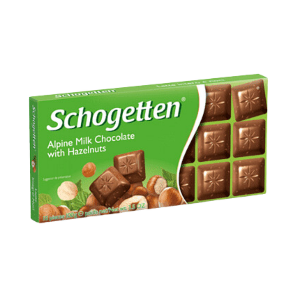 Schogetten - Alpine Milk Chocolate with Hazelnuts 100Gr (15/carton)