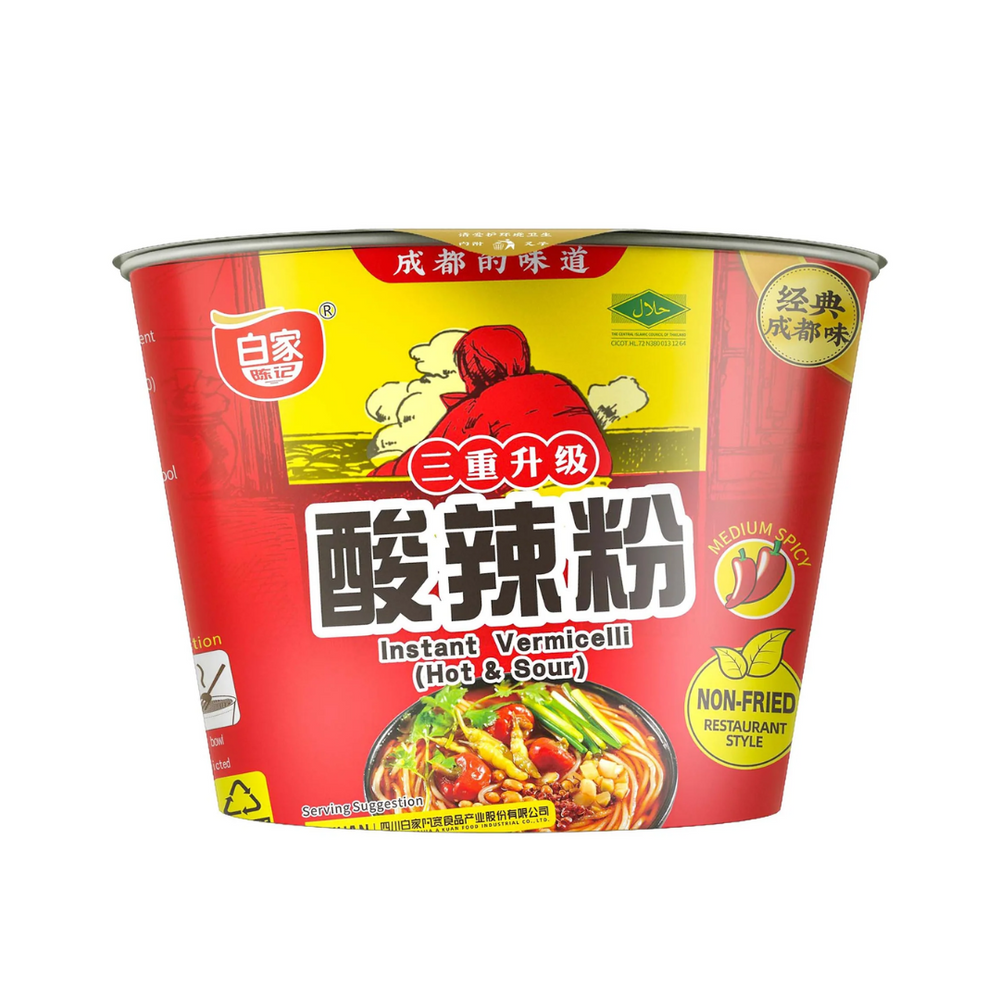 A'kuan - Bihun Instan Rasa Pedas & Asam Cup 105Gr (12/Carton)