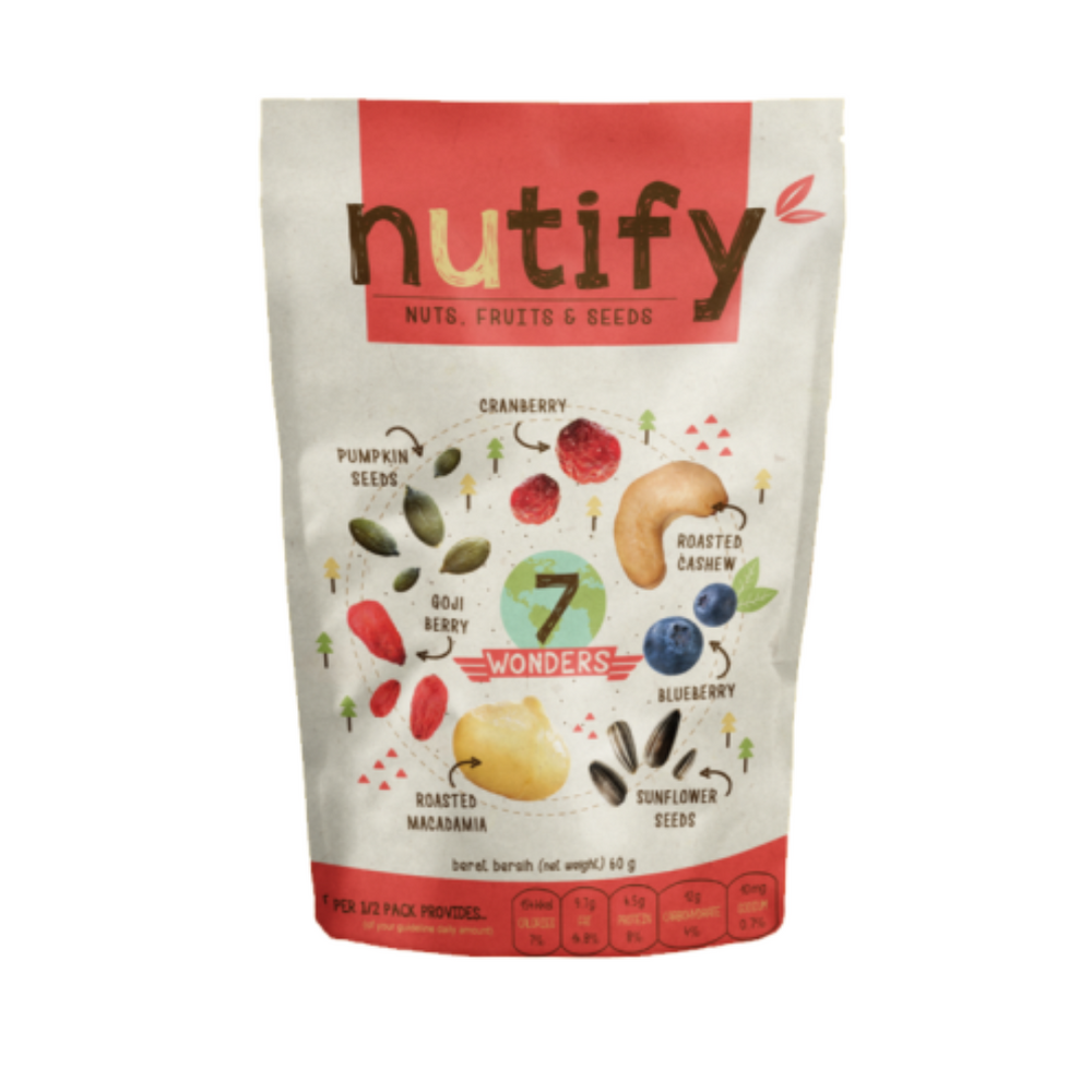Nutify - Trail Mix 7 Wonders Nuts Fruits & Seeds (60g)