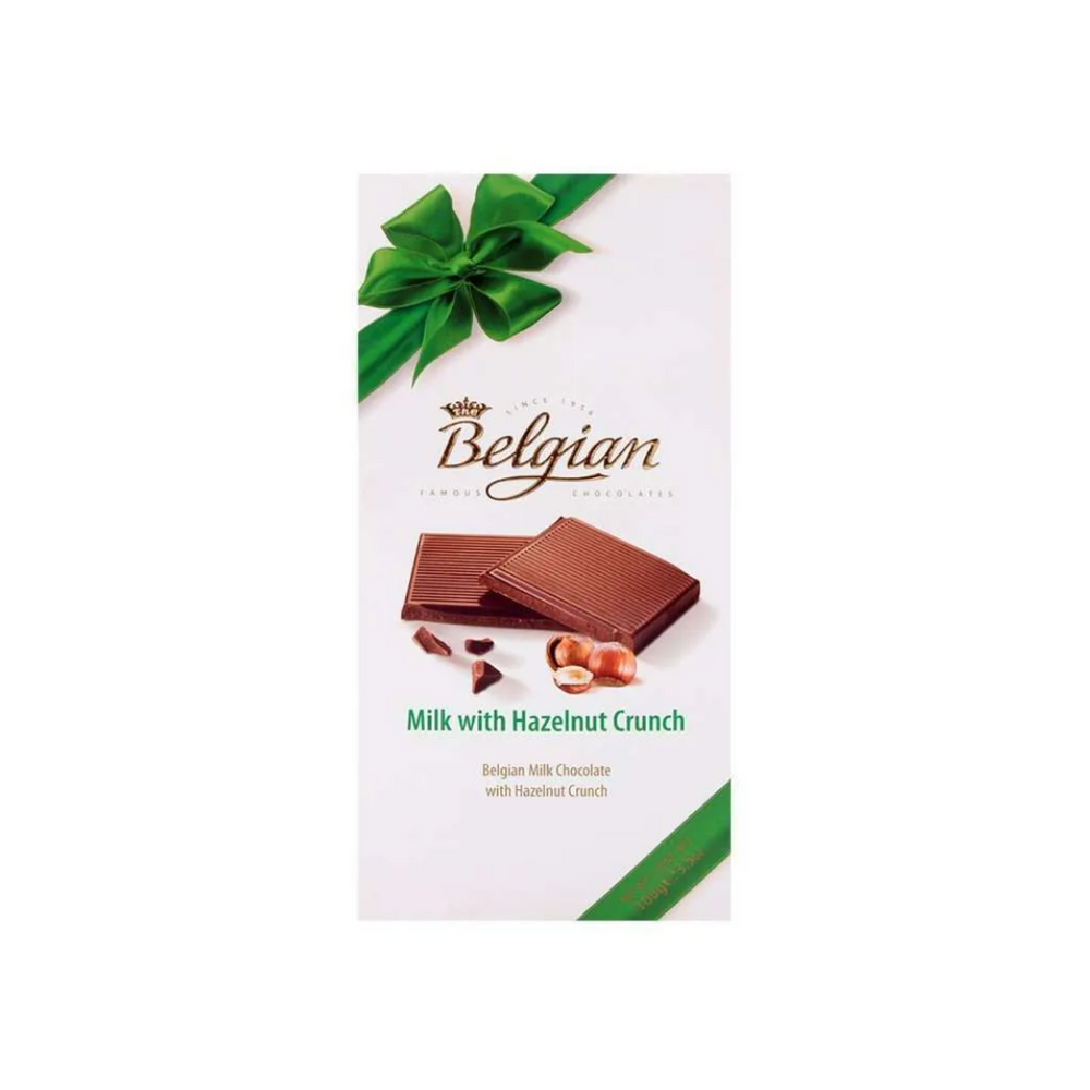 The Belgian - Milk Chocolate with Hazelnut Crunch 100Gr (25/Carton)