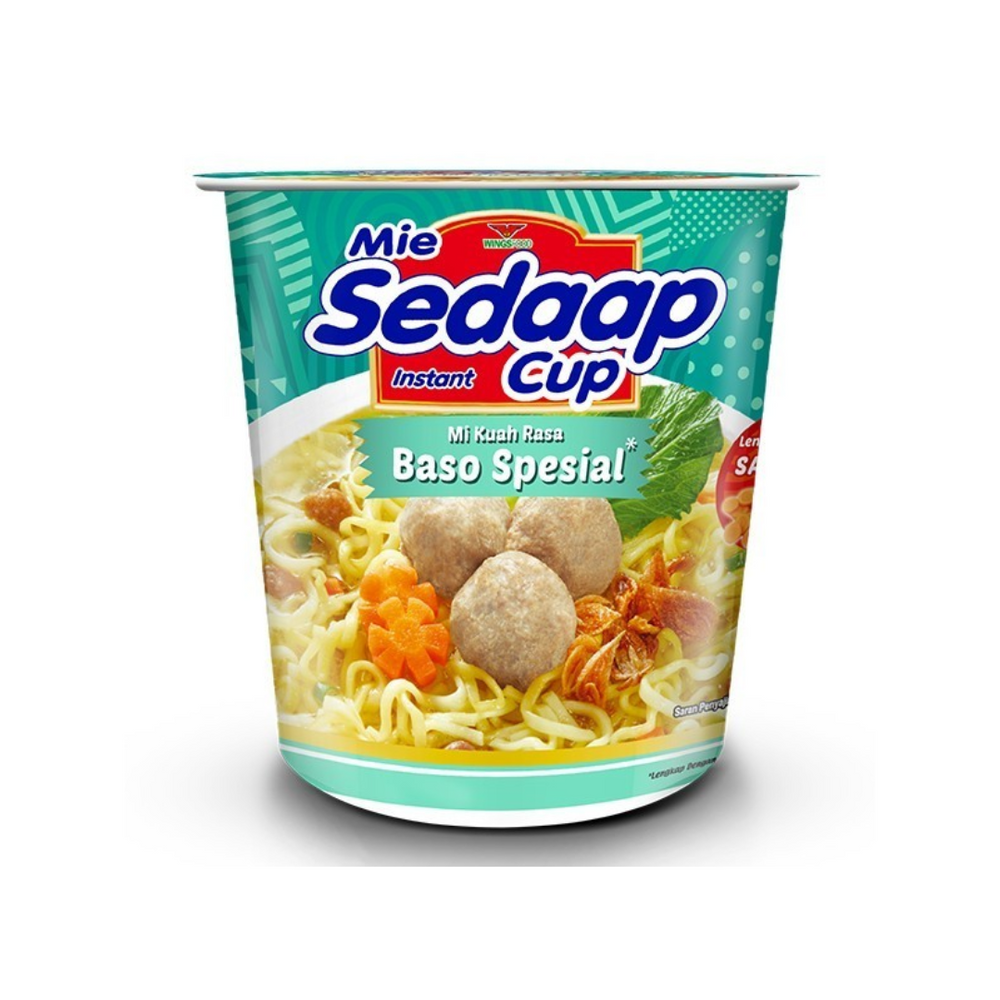 Mie Sedaap Cup - Bakso Spesial 77Gr (12/Carton)