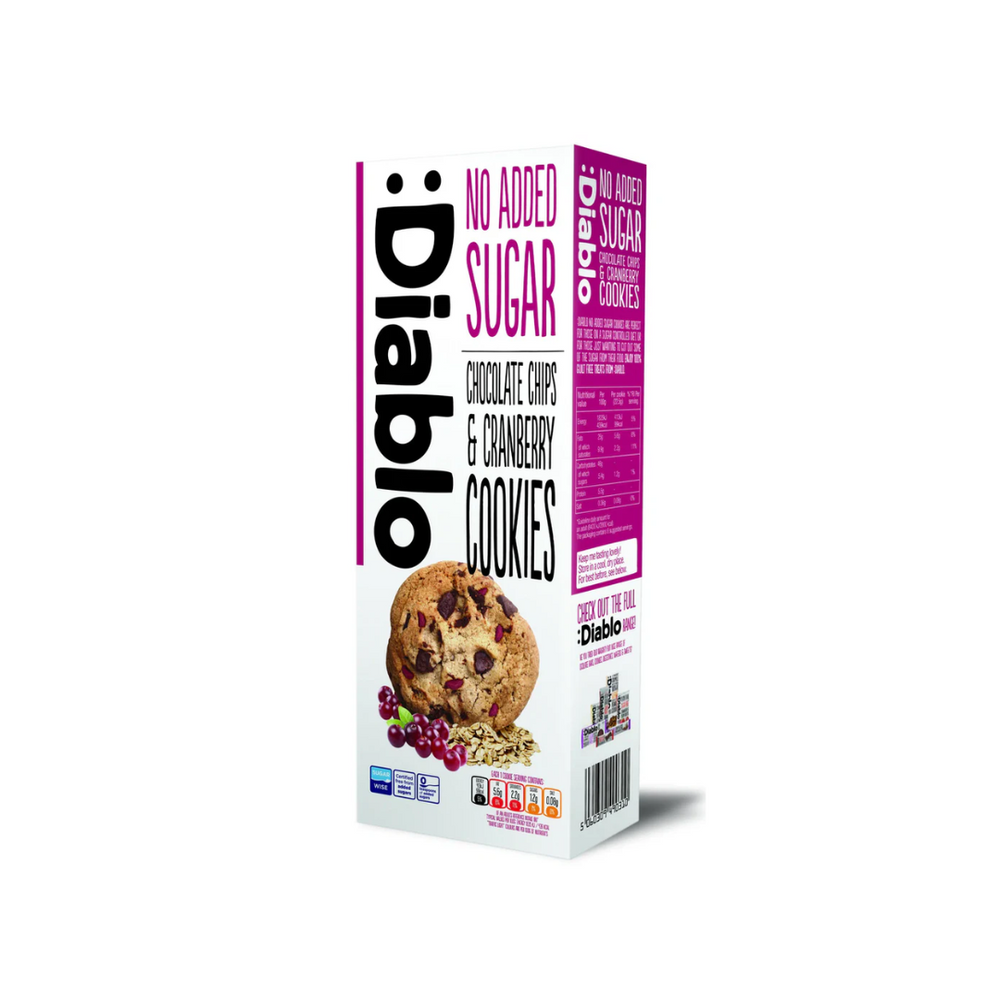 Diablo - Cookies Chocolate Chips & Cranberry 135Gr (12/Carton)