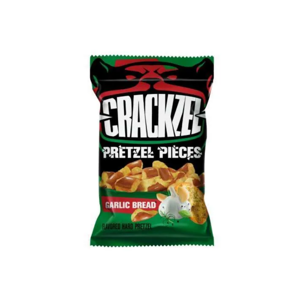 Crackzel - Pretzel Pieces Garlic Bread 85Gr (24/carton)