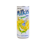 Lotte - Milkis Banana Can 250Ml (30/Carton)