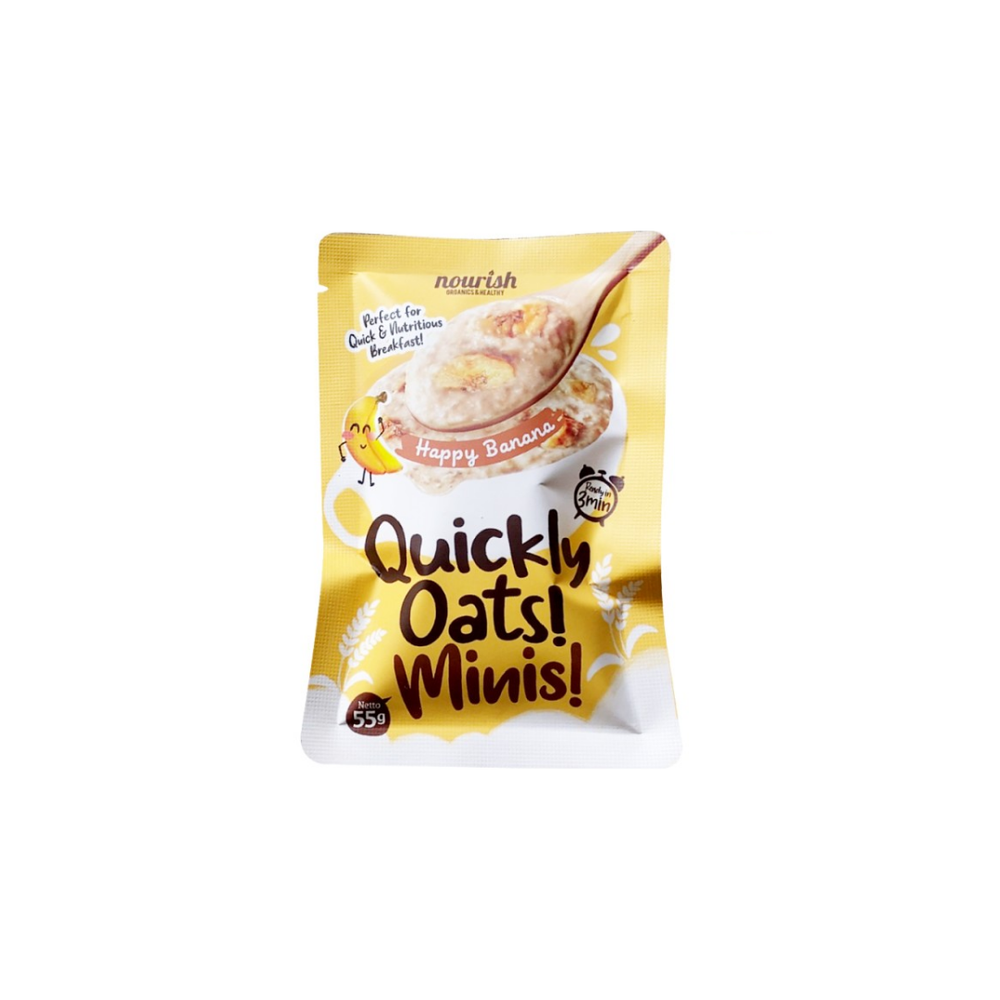 Nourish - Quickly Oats! Minis! Happy Banana 55Gr (24/Carton)