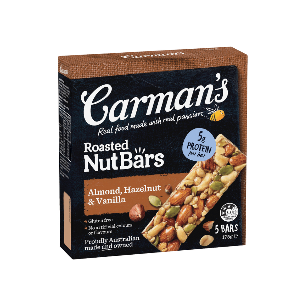 Carmans - Almond, Hazelnut, Vanilla Nut Bars 175Gr (6/Carton)