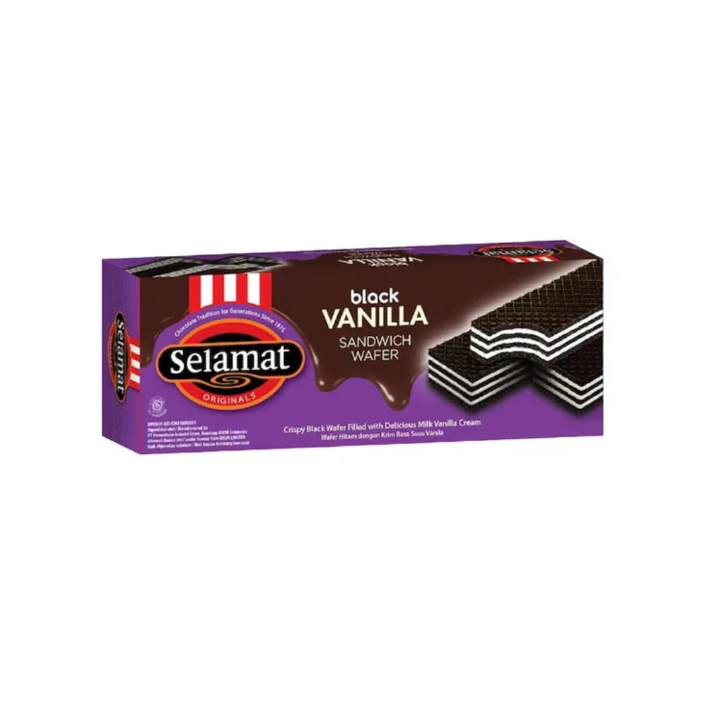 Selamat - Wafer Black Vanilla 145Gr (24/Carton)