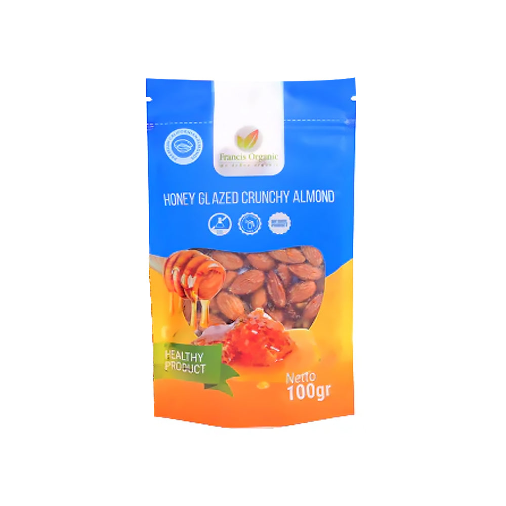 Francis Organic - Honey Glaze Crunchy Almonds100Gr (30/Carton)