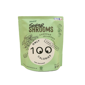 Ppuff! - Mini Super Shrooms Cheddar Jalapeno 25Gr (24/Carton)