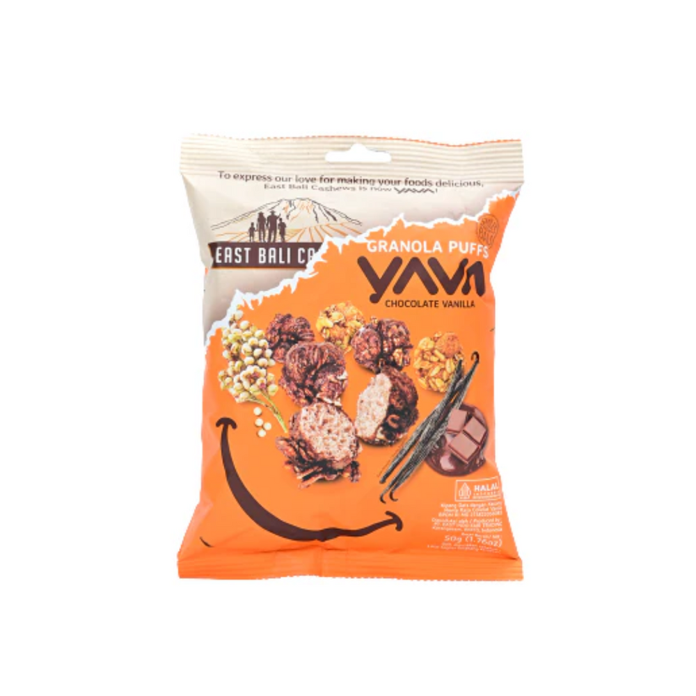 Yava - Granola Puffs Chocolate Vanilla 50Gr (12/Carton)