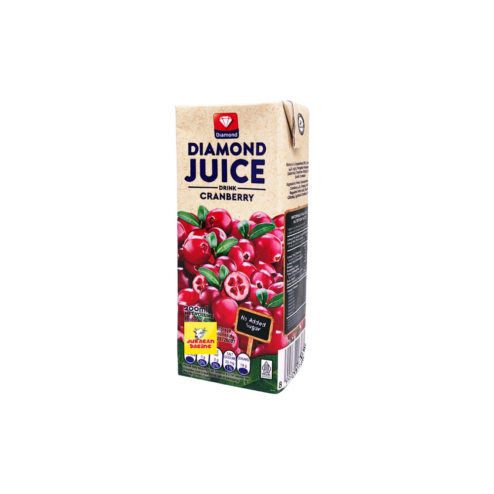 Diamond Rasberry Diamond - Juice Uht Cranberry 200Ml (24/Carton) – Tasty Snack Indonesia