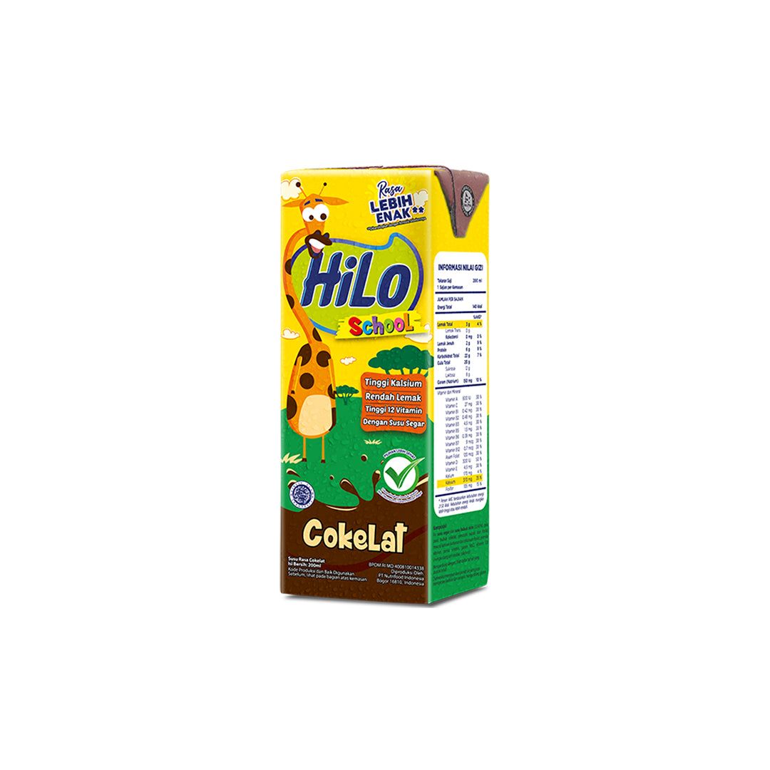 Hilo School Rtd Coklat 200Ml (24/Carton) – Tasty Snack Indonesia