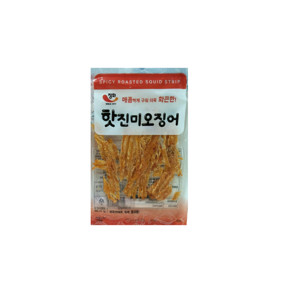 Jeonghwa Food - Spicy Roasted Squid Strip 35Gr (100/Carton)
